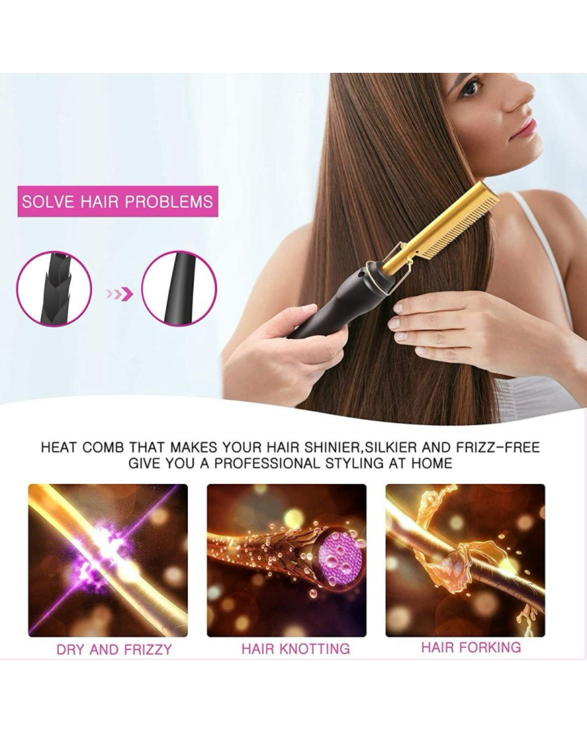 Electric Hair Styling Hot Comb