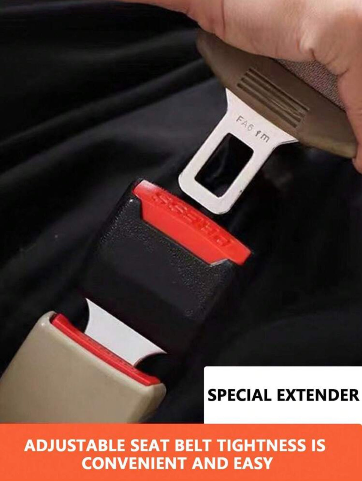 2pcs Car Seat Belt Buckle Head Extender, Double Usage Extension Clip