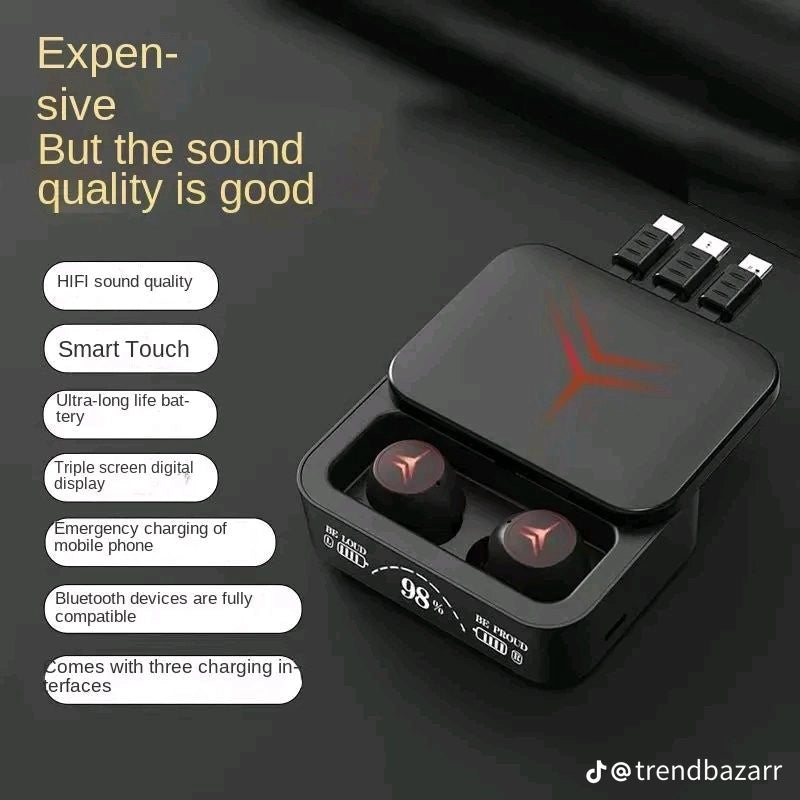 M88 Plus Buds Wireless Bluetooth EarBuds Stereo Earphones with emergency power bank