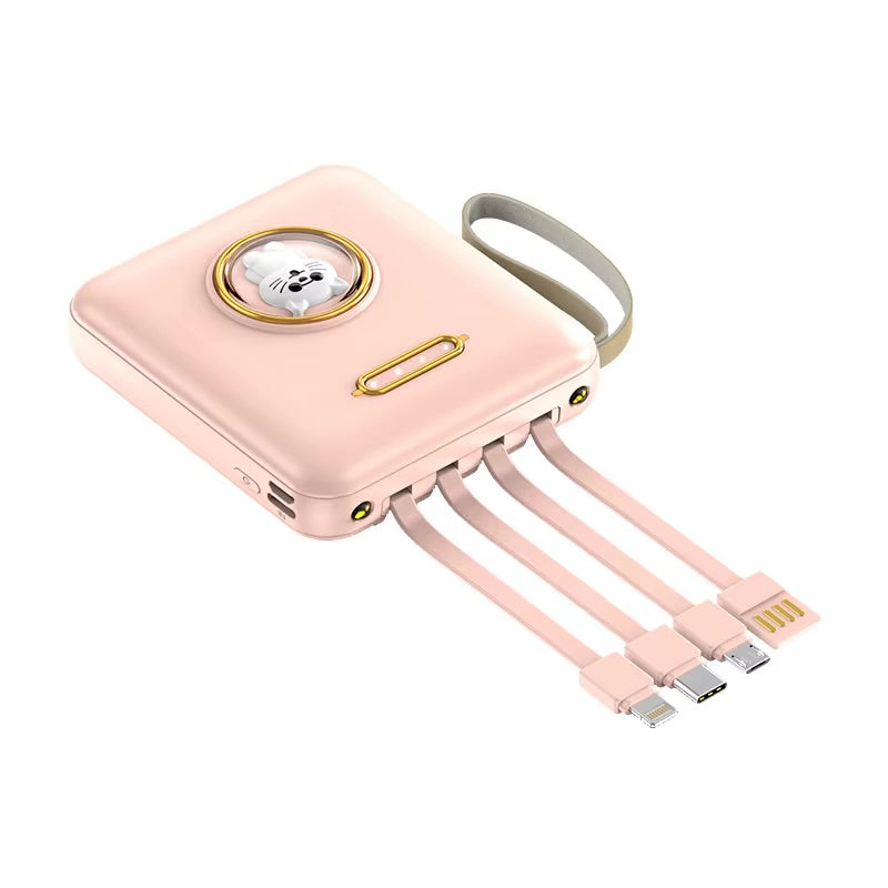 Loveday 4 in1 Cute 12000mAh Mini Fast-Charging with Power Bank